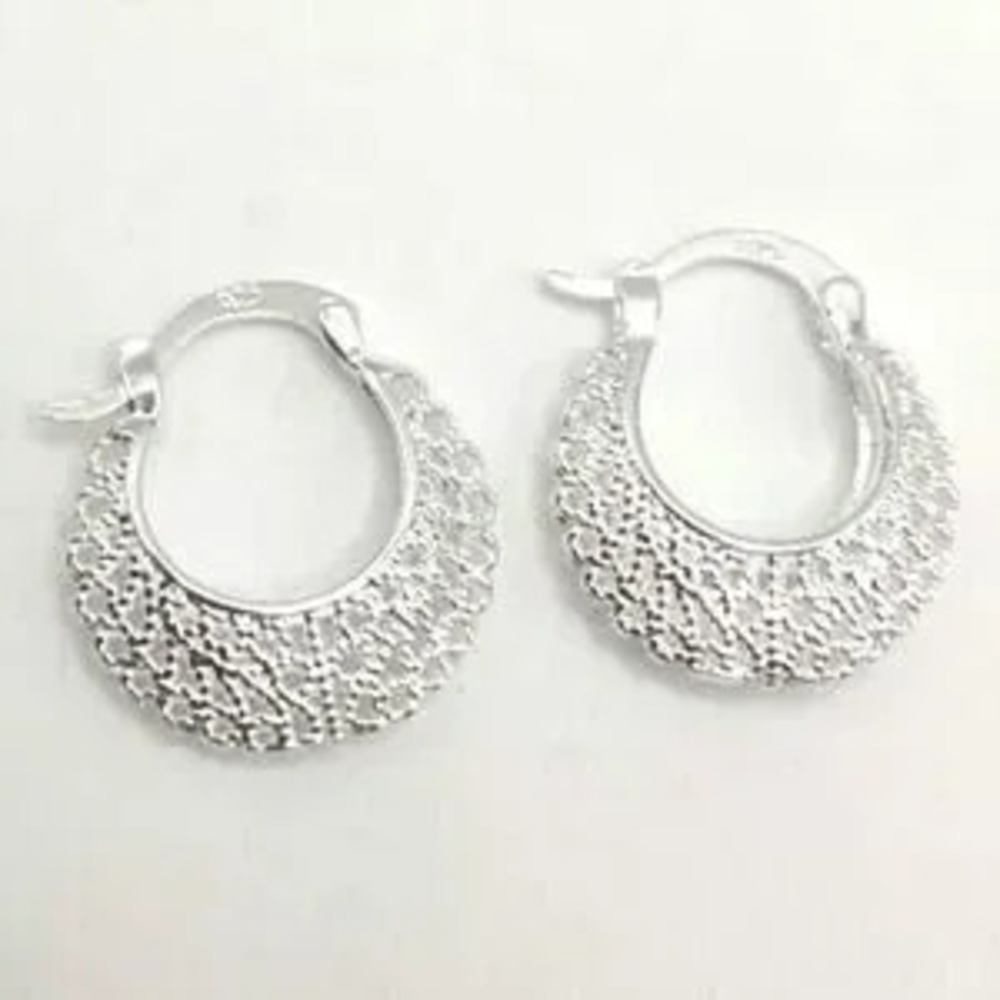 925 Silver Bohemian Style Hoop Earrings Anniversary Birthday Gift New!!!